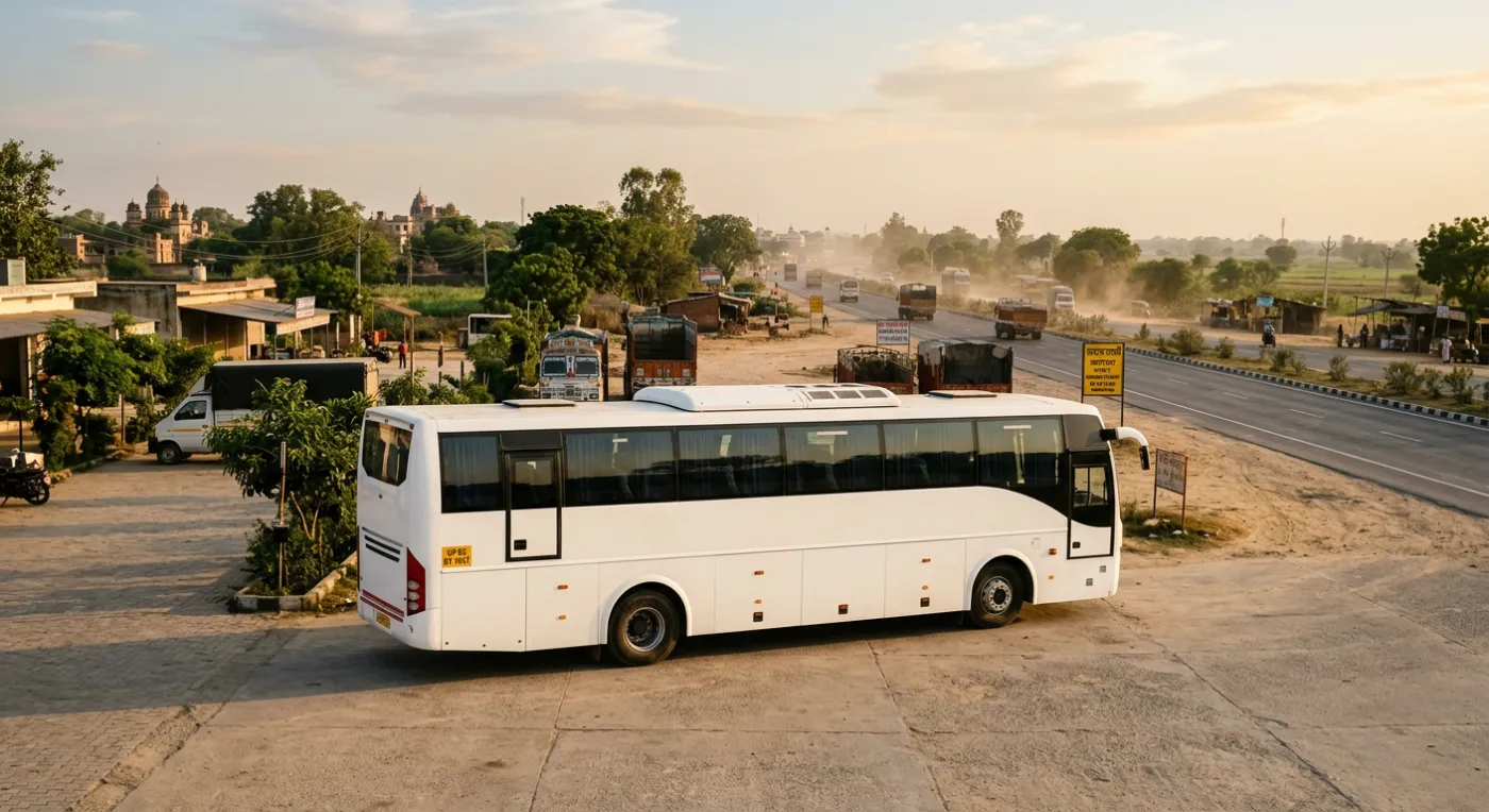 Luxury Bus (45 Seater) available for rent in Varanasi
